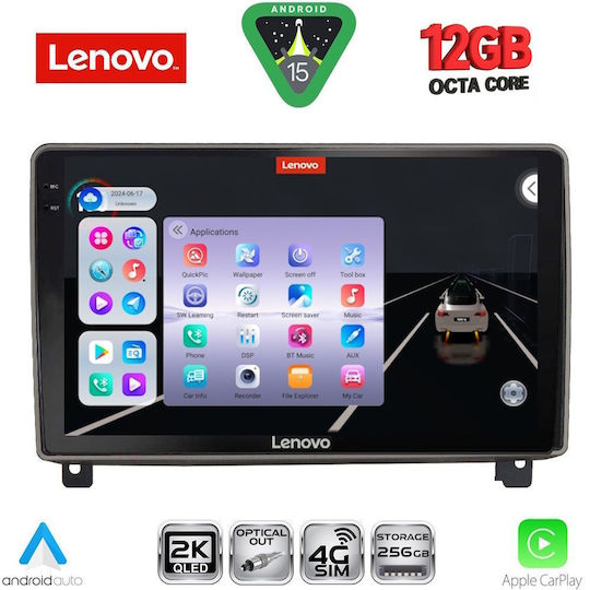 Lenovo Ηχοσύστημα Αυτοκινήτου για Peugeot 407 BMW X1 / X3 / X4 2004-2011 (Bluetooth/USB/WiFi/GPS/Apple-Carplay/Android-Auto) με Οθόνη Αφής 9"