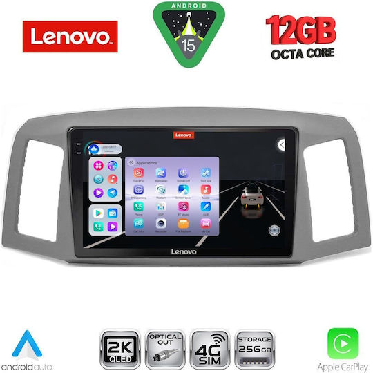 Lenovo Car Audio System for BMW X1 / X3 / X4 Jeep Grand Cherokee 2005-2007 (Bluetooth/USB/WiFi/GPS/Apple CarPlay/Android Auto) with 10" Touch Screen
