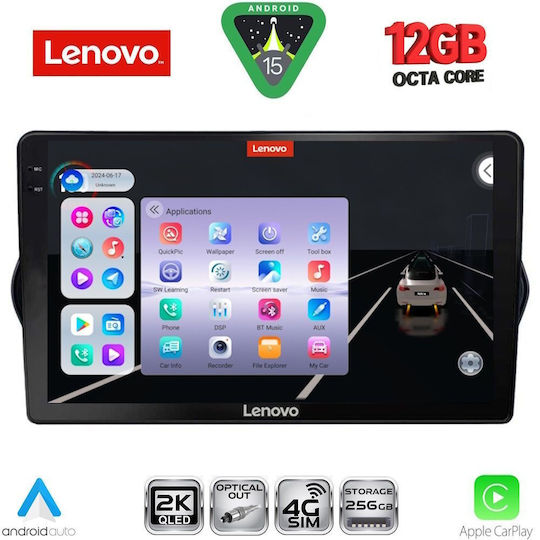 Lenovo Ηχοσύστημα Αυτοκινήτου για Fiat Tipo BMW X1 / X3 / X4 2015-2023 (Bluetooth/USB/WiFi/GPS/Apple-Carplay/Android-Auto) με Οθόνη Αφής 9"