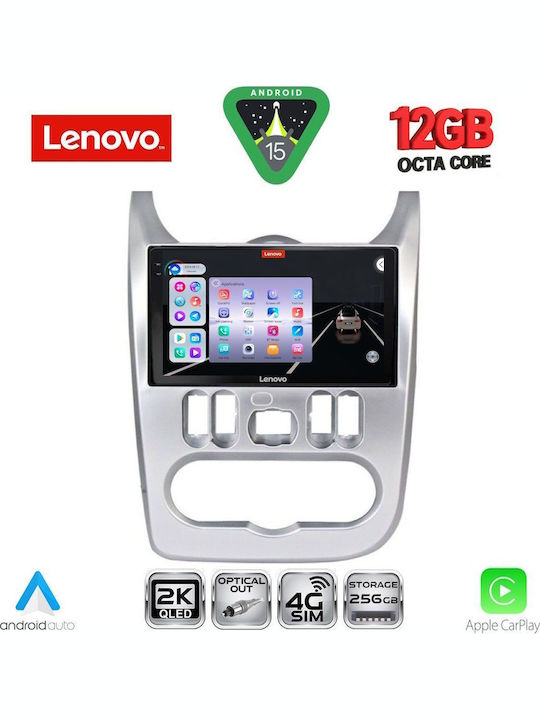 Lenovo Car Audio System for Renault Logan BMW X1 / X3 / X4 Dacia Duster / Logan / Sandero 2006-2012 (Bluetooth/USB/WiFi/GPS/Apple CarPlay/Android Auto) with 9" Touch Screen