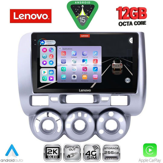 Lenovo Ηχοσύστημα Αυτοκινήτου για BMW X1 / X3 / X4 Honda Jazz 2002-2008 με A/C (Bluetooth/USB/WiFi/GPS/Apple-Carplay/Android-Auto) με Οθόνη Αφής 9"