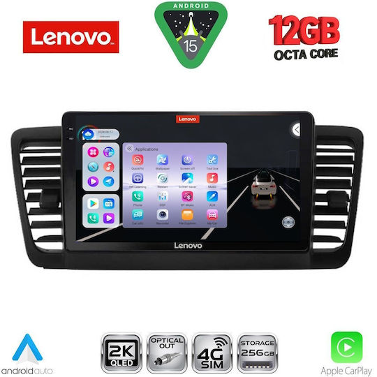 Lenovo Ηχοσύστημα Αυτοκινήτου για BMW X1 / X3 / X4 Subaru Legacy / Outback 2002-2008 (Bluetooth/USB/WiFi/GPS/Apple-Carplay/Android-Auto) με Οθόνη Αφής 9"