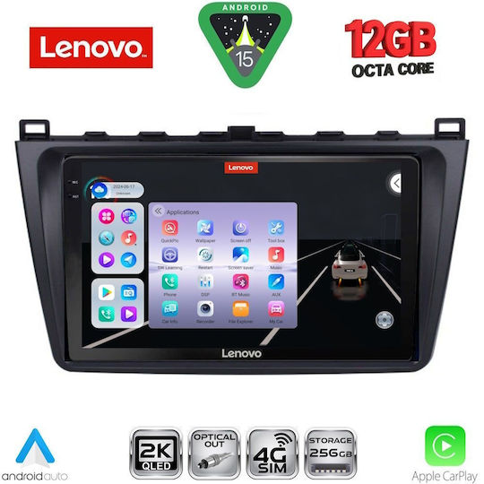 Lenovo Ηχοσύστημα Αυτοκινήτου για BMW X1 / X3 / X4 Mazda 6 2008-2012 (Bluetooth/USB/WiFi/GPS/Apple-Carplay/Android-Auto) με Οθόνη Αφής 9"