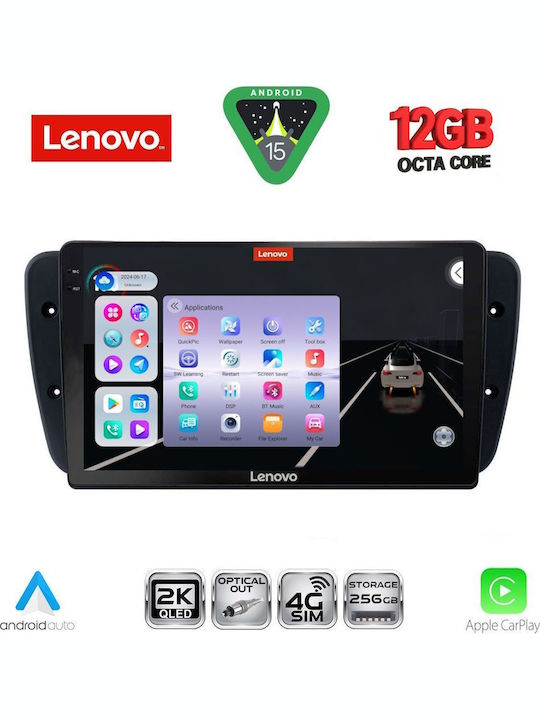 Lenovo Car Audio System for BMW X1 / X3 / X4 Seat Ibiza 2008-2015 (Bluetooth/USB/WiFi/GPS/Apple CarPlay/Android Auto) with 9" Touch Screen