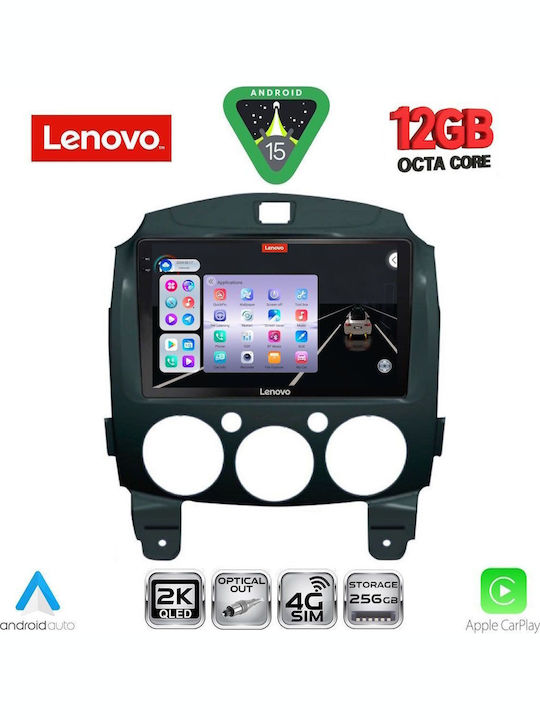 Lenovo Car Audio System for BMW X1 / X3 / X4 Mazda 2 2007-2014 (Bluetooth/USB/WiFi/GPS/Apple CarPlay/Android Auto) with 9" Touch Screen