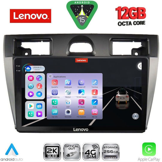 Lenovo Ηχοσύστημα Αυτοκινήτου για BMW X1 / X3 / X4 Ford Fiesta 2005-2008 (Bluetooth/USB/WiFi/GPS/Apple-Carplay/Android-Auto) με Οθόνη Αφής 9"