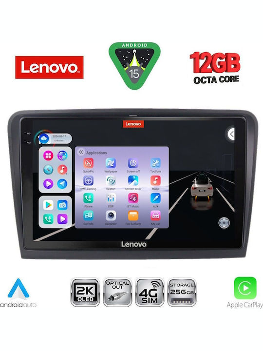 Lenovo Car Audio System for BMW X1 / X3 / X4 Skoda Superb 2008-2015 (Bluetooth/USB/WiFi/GPS/Apple CarPlay/Android Auto) with 10" Touch Screen