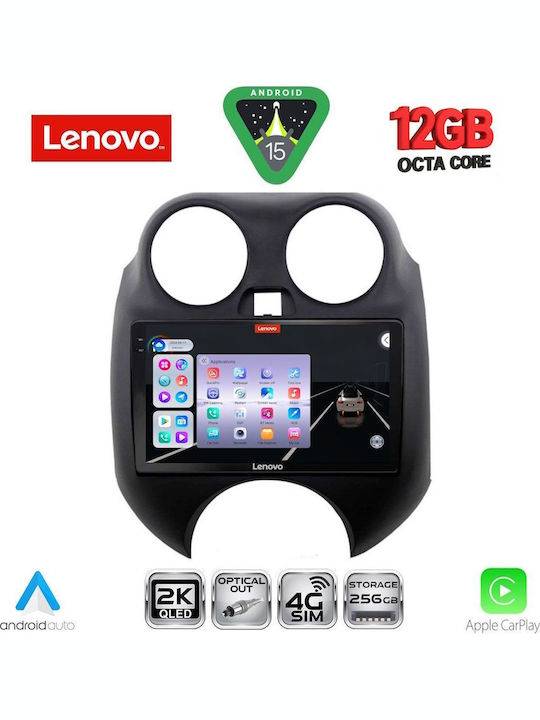 Lenovo Car Audio System for BMW X1 / X3 / X4 Nissan Micra 2010-2014 Bluetooth USB WiFi GPS Apple CarPlay Android Auto with 9" Touch Screen