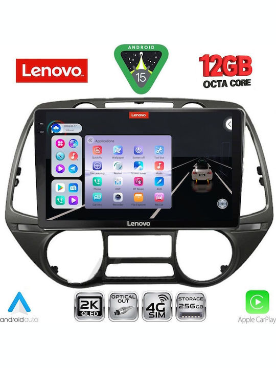 Lenovo Car Audio System for BMW X1 / X3 / X4 Hyundai i20 2008-2013 (Bluetooth/USB/WiFi/GPS/Apple CarPlay/Android Auto) with 9" Touch Screen