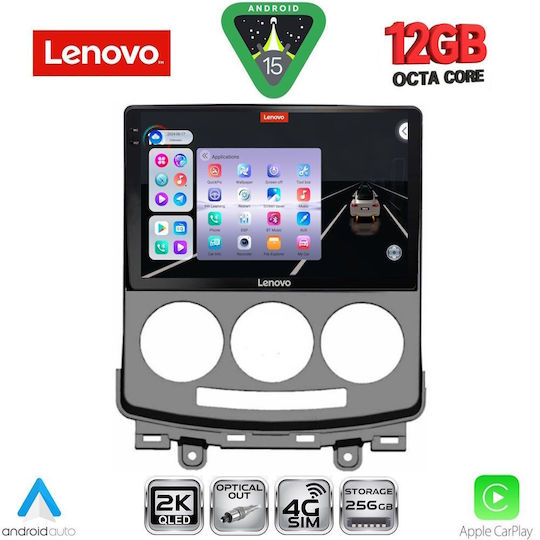 Lenovo Ηχοσύστημα Αυτοκινήτου για BMW X1 / X3 / X4 Mazda 5 2004-2010 (Bluetooth/USB/WiFi/GPS/Apple-Carplay/Android-Auto) με Οθόνη Αφής 9"