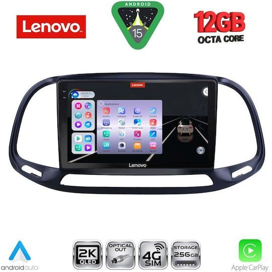 Lenovo Ηχοσύστημα Αυτοκινήτου για Opel Combo Fiat Doblo BMW X1 / X3 / X4 2015-2018 (Bluetooth/USB/WiFi/GPS/Apple-Carplay/Android-Auto) με Οθόνη Αφής 9"
