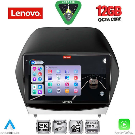 Lenovo Car Audio System for BMW X1 / X3 / X4 Hyundai iX35 2010-2015 (Bluetooth/USB/WiFi/GPS/Apple CarPlay/Android Auto) with 10" Touch Screen
