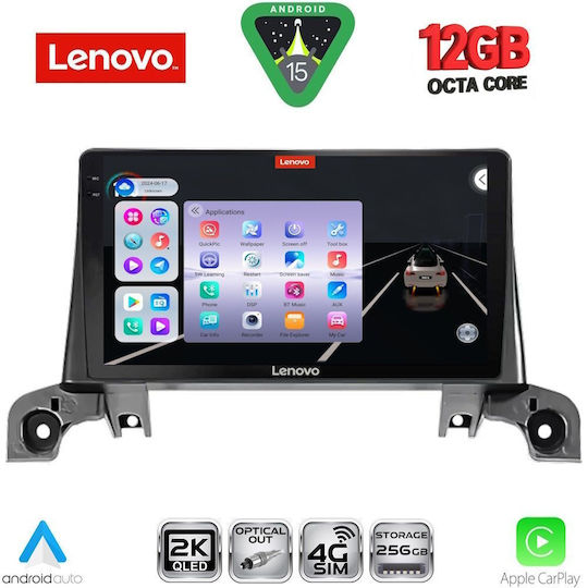 Lenovo Ηχοσύστημα Αυτοκινήτου για Peugeot 3008 BMW X1 / X3 / X4 2016 (Bluetooth/USB/WiFi/GPS/Apple-Carplay/Android-Auto) με Οθόνη Αφής 9"