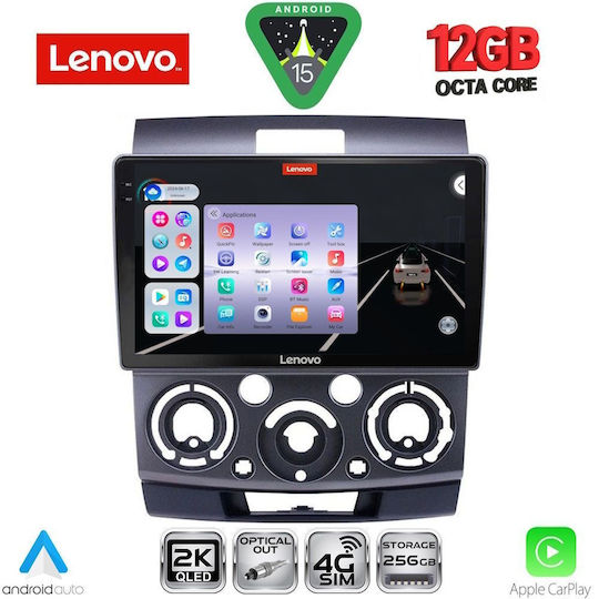 Lenovo Ηχοσύστημα Αυτοκινήτου για BMW X1 / X3 / X4 Ford Ranger Mazda BT-50 2006-2011 (Bluetooth/USB/WiFi/GPS/Apple-Carplay/Android-Auto) με Οθόνη Αφής 9"