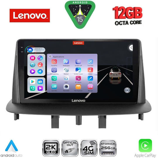 Lenovo Car Audio System for Renault Megane BMW X1 / X3 / X4 2009-2016 (Bluetooth/USB/WiFi/GPS/Apple CarPlay/Android Auto) with 9" Touch Screen