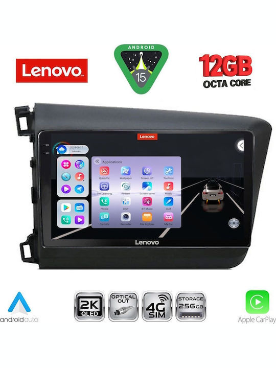 Lenovo Car Audio System for BMW X1 / X3 / X4 Honda Civic 2012-2016 (Bluetooth/USB/WiFi/GPS/Apple CarPlay/Android Auto) with 9" Touch Screen