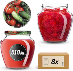 Kadax Βαζάκι Γυάλινο 580ml (8τμχ)