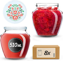 Kadax Βαζάκι Γυάλινο 580ml (8τμχ)