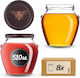 Kadax Glas Gefäß 580ml (8 Stück)