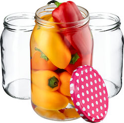 Kadax Borcan Sticlă Cu Capac 900ml 8 Buc