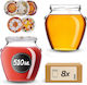 Kadax Glas Gefäß 580ml (8 Stück)