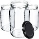 Kadax Βαζάκι Γυάλινο με Καπάκι 900ml (8τμχ)