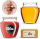 Kadax Glas Gefäß 580ml (8 Stück)