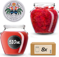 Kadax Βαζάκι Γυάλινο 580ml (8τμχ)
