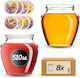 Kadax Glas Gefäß 580ml (8 Stück)