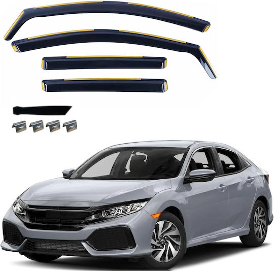 Set Deflectoare Vânt Auto Față și Spate pentru Honda Civic 4 Bucăți