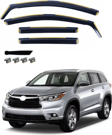 Комплект Автомобилни Ветробрани Отпред И Отзад За Toyota Highlander 2015-2020 4 Бройки