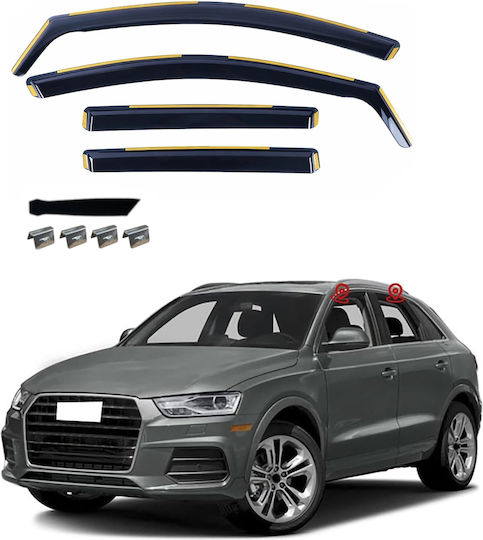 Комплект Автомобилни Ветробрани Отпред И Отзад За Audi Q3 2011-2018 4 Бройки