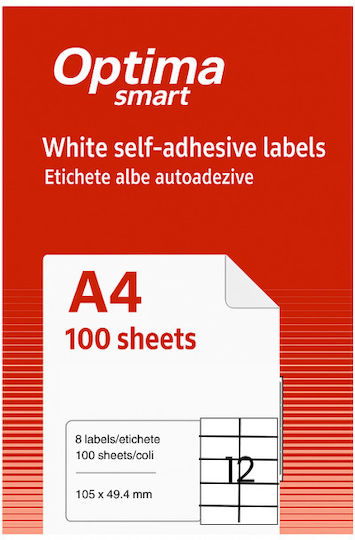 Optima Optima Selbstklebende Etikettenrollen 105x49,5mm