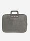 Bombata Camoscio Laptop Bag 16" 40.64 Cm Textile Three Document Compartments Gray