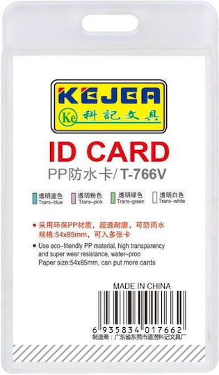 Kejea Suport Pentru Carduri Rezistent La Apă Pp 55x85mm Vertical Set 5 Bucăți Kejea Transparent