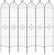 Set 6 X Araci De Grădină Din Metal 220 X 52,5 Cm Cadru Din Oțel Negru Întărit
