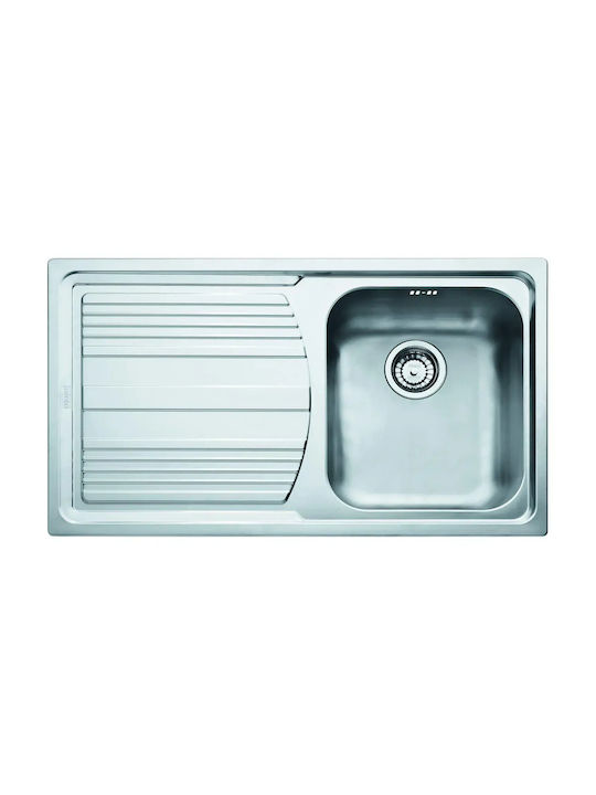 Franke Logica Line Ένθετος Νεροχύτης Δεξιός Inox Μ79xΠ50cm Γκρι