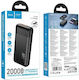 Hoco J159A Essence Power Bank 20000mAh 20W with 2 USB-A Ports and USB-C Power Delivery Port Black