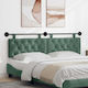 vidaXL Fabric Bed Headboard Pillow Green 190x55cm