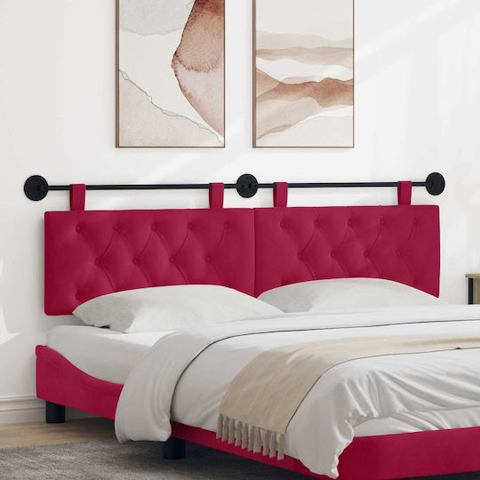 vidaXL Fabric Bed Headboard Cushion Red 170x55cm