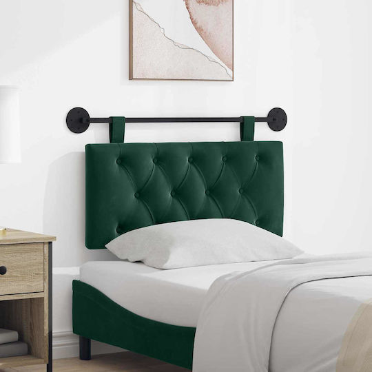 vidaXL Fabric Bed Headboard Cushion Green 100x55cm
