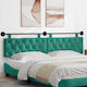 vidaXL Fabric Turquoise Bed Headboard Cushion 2...