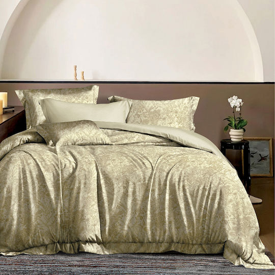 Beauty Home 12689 Σετ Σεντόνια Υπέρδιπλα 230x260εκ. Μπεζ (4τμχ)