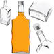 Glass 500ml Liqueur Bottle Silver Cap 10 Pcs