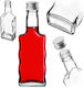 Glass 200ml Liqueur Bottle Silver Cap 1 Pc