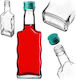 Glass 200ml Liqueur Bottle Green Cap 1 Pc