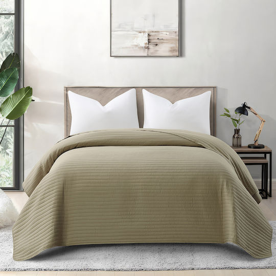 Beauty Home Ultra Art 12555 Κουβερλί Μονό Λαδί 160x230cm