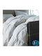 Go Smart Home Double Quilt 200x240cm Microstripe White 350 GSM