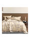 Beauty Home Set Steppdecke Übergröße 220x240cm Beigefarbe
