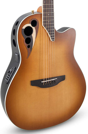 Ovation Acoustic Guitar Celebrity Elite Burst Spruce Gold